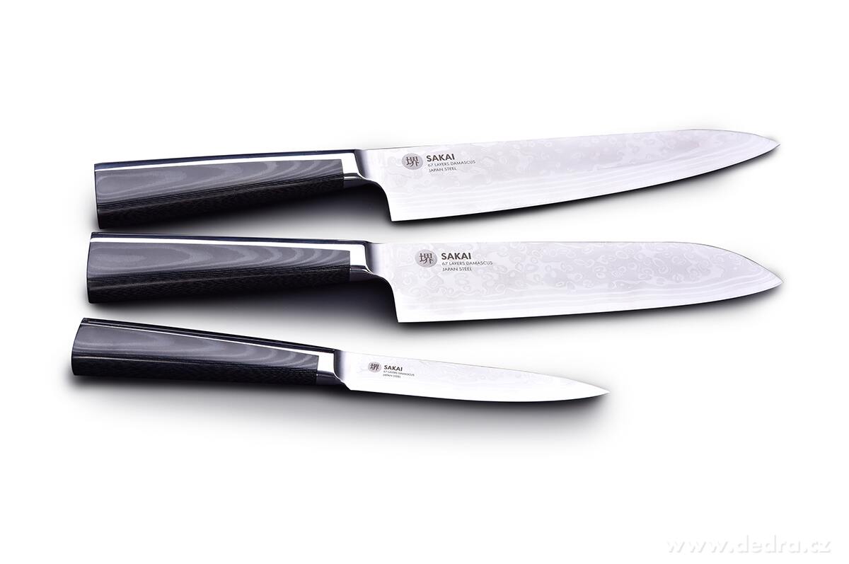 SAKAI, GYUTO Šéfkuchařský nůž, 67 vrstev damascénské oceli, 325 mm – náhled 3 | Grand Móda