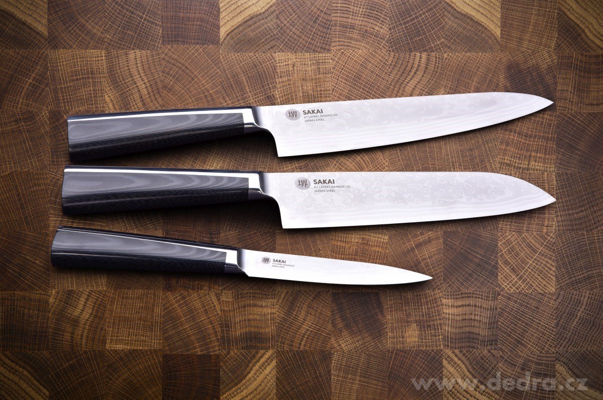 SAKAI, GYUTO Šéfkuchařský nůž, 67 vrstev damascénské oceli, 325 mm – náhled 5 | Grand Móda