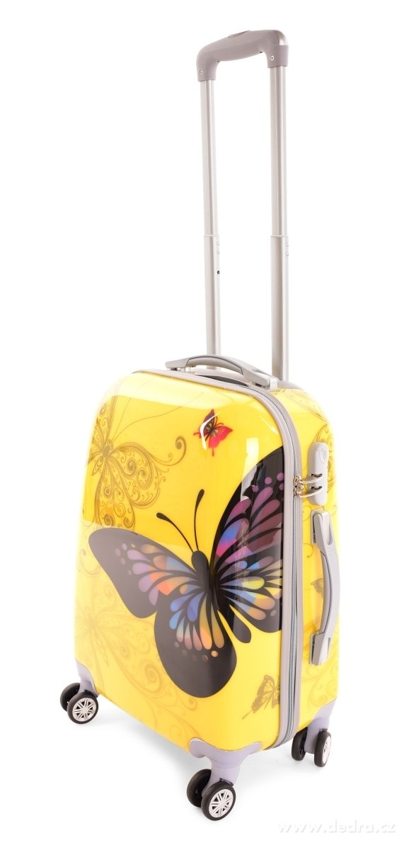 Kufr menší, YELLOW BUTTERFLY | Malé a kabinové kufry | Grand Móda