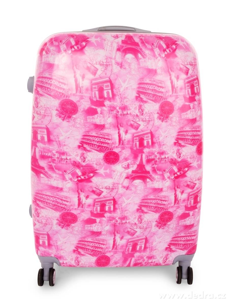 Kufr velký, CITIES PINK – náhled 2 | Grand Móda