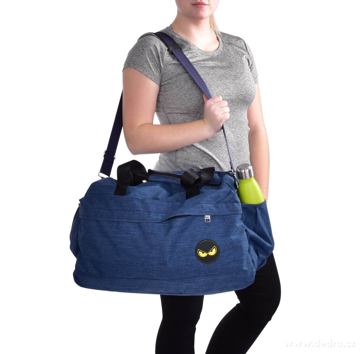 REBELITO® SPORT & WEEKENDER, taška na sport i cestování 51 cm, modrá melange – náhled 3 | Grand Móda