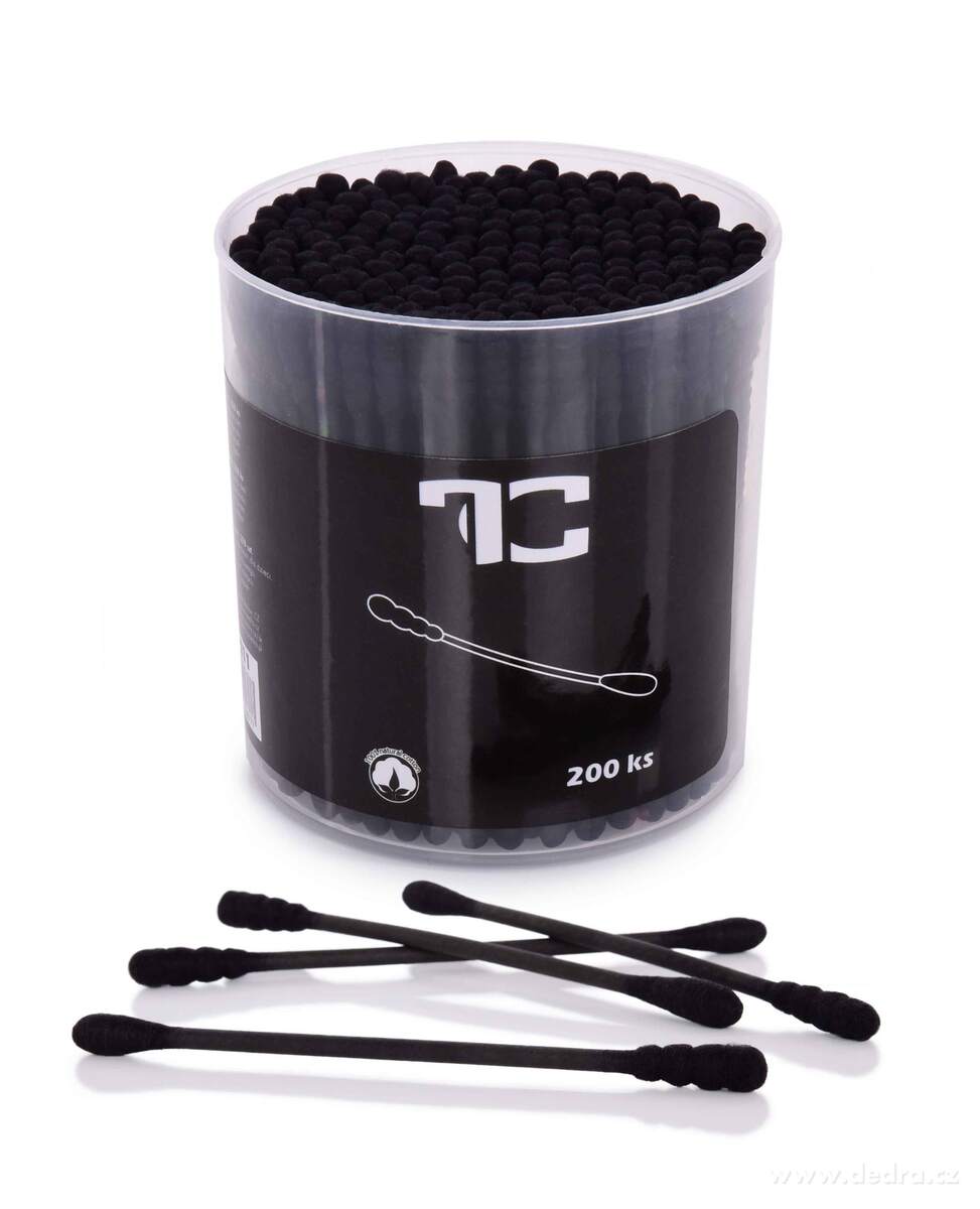 Černé ekologické UCHOŠŤOURY 200 ks, z recyklovaného tvrdého kartonu & 100% BAVLNY | Vychytávky do koupelny | Grand Móda