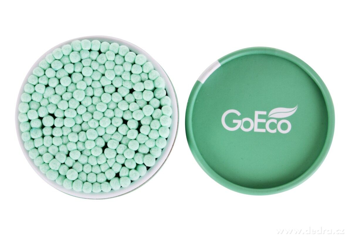 UCHOŠŤOURY, ekologické vatové tyčinky, 200 ks, karton + 100% bavlna, zelené – náhled 5 | Grand Móda