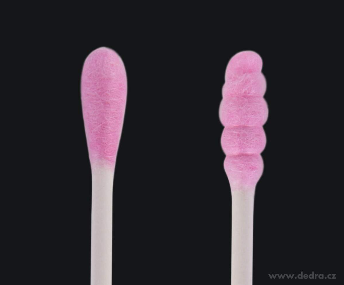 UCHOŠŤOURY, ekologické vatové tyčinky, 200 ks, karton + 100% bavlna, růžové – náhled 6 | Grand Móda