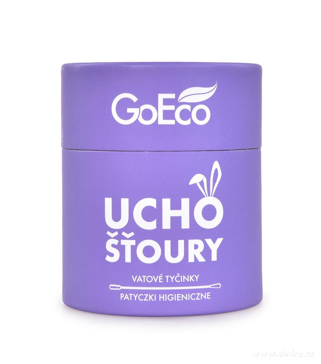 UCHO┼á┼ĄOURY | ekologick├ę vatov├ę ty─Źinky | 200 ks | karton + 100% bavlna | fialov├ę - obr├ízek 2 | GoEco┬« udr┼żiteln├Ż domov | Grand M├│da