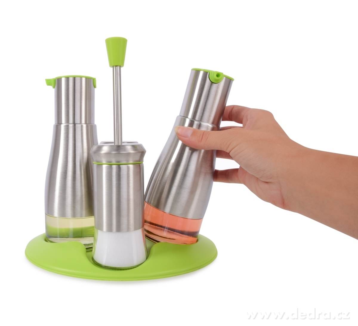 5 ks SADA na sůl, pepř, olej a ocet, černá – náhled 4 | Grand Móda