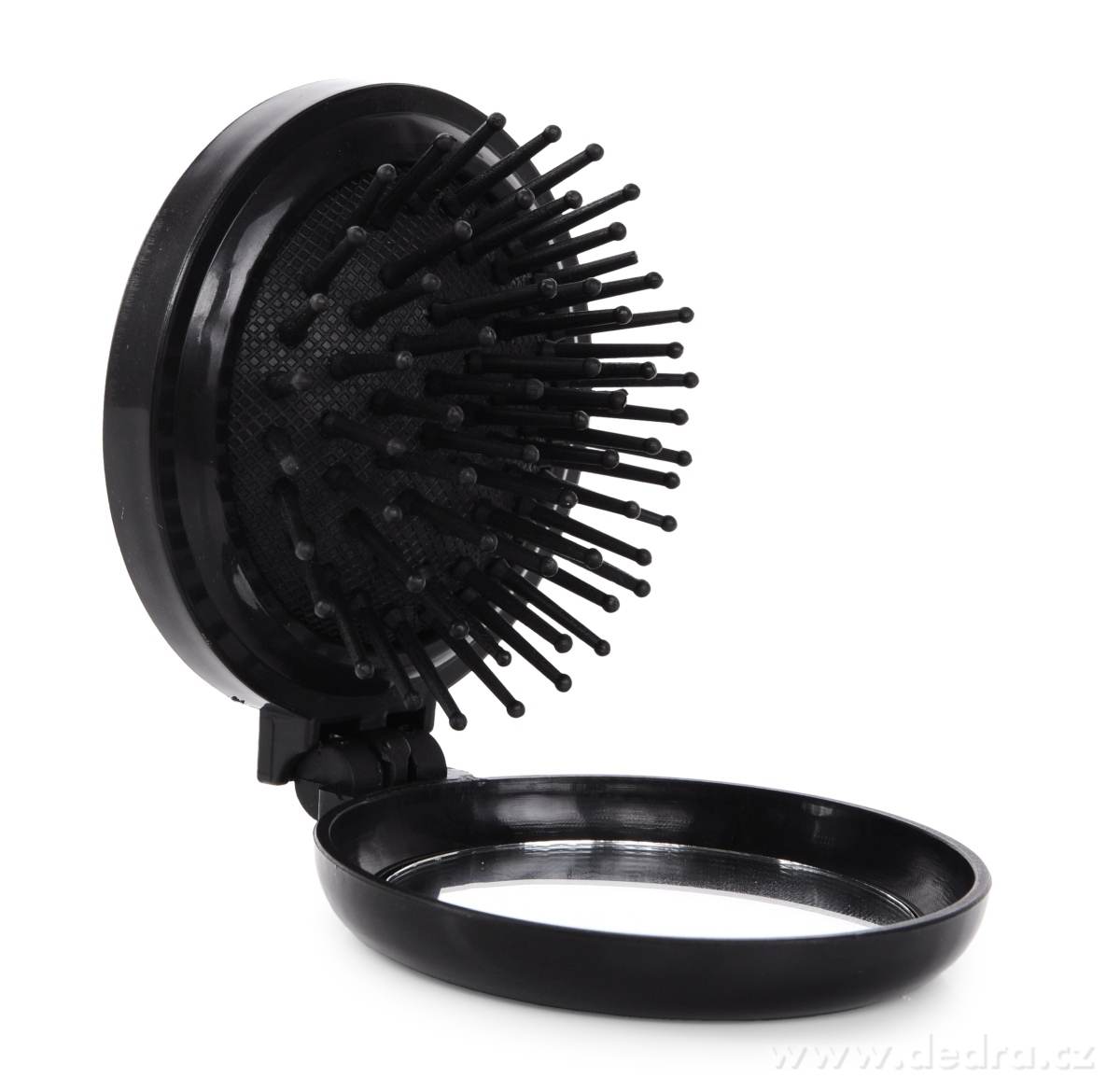 BEAUTY, cestovní zrcátko s kartáčem 2v1, skládací kapesní provedení | Vychytávky na cesty | Grand Móda