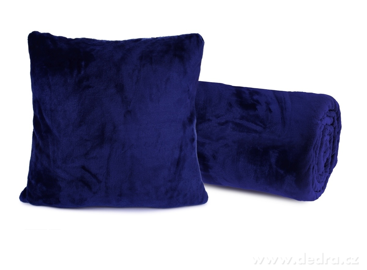 XXL ROYAL LAGOON VELVET PŘEHOZ královsky modrý – náhled 2 | Grand Móda