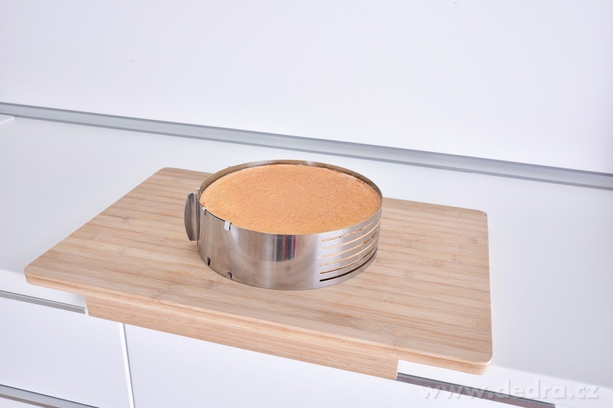 DORTOKRÁJEČ, nastavitelný nerezový prsten na krájení dortového korpusu na pláty, 20–29 cm – náhled 5 | Grand Móda