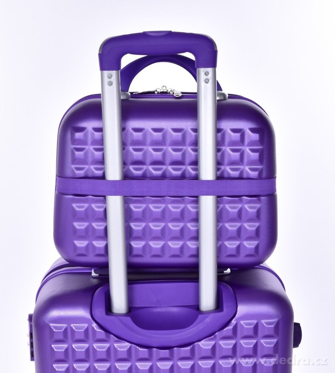 Kufr příruční větší, METALIC PURPLE – náhled 5 | Grand Móda