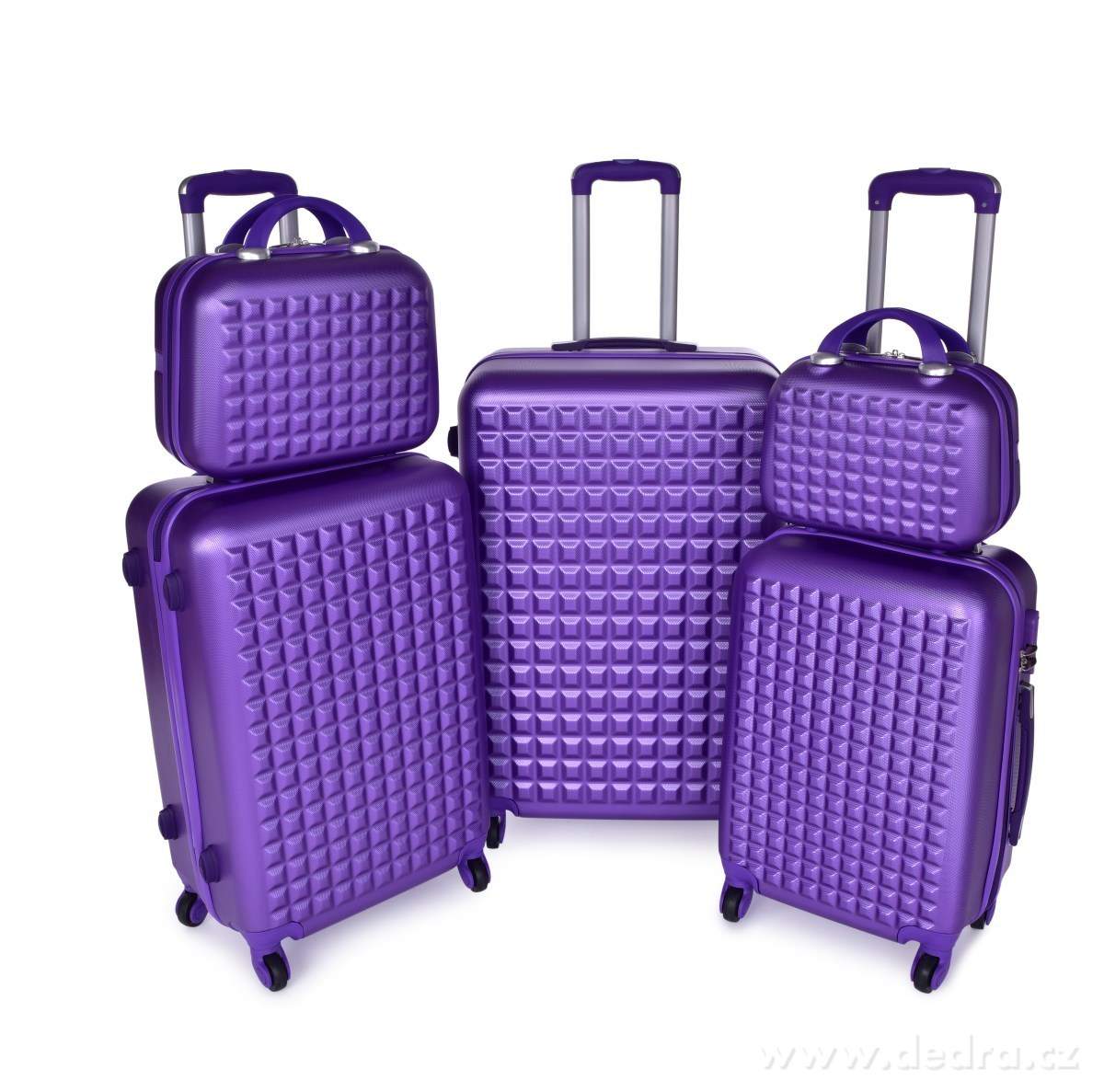 Kufr menší, METALIC PURPLE – náhled 3 | Grand Móda