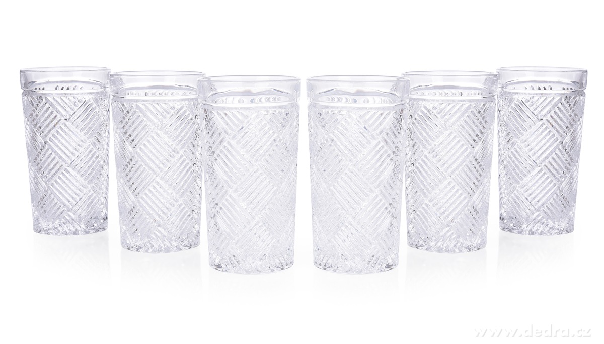 6 ks sada sklenice CRYSTAL CUBE | Sklenice, poháry a shakery | Grand Móda
