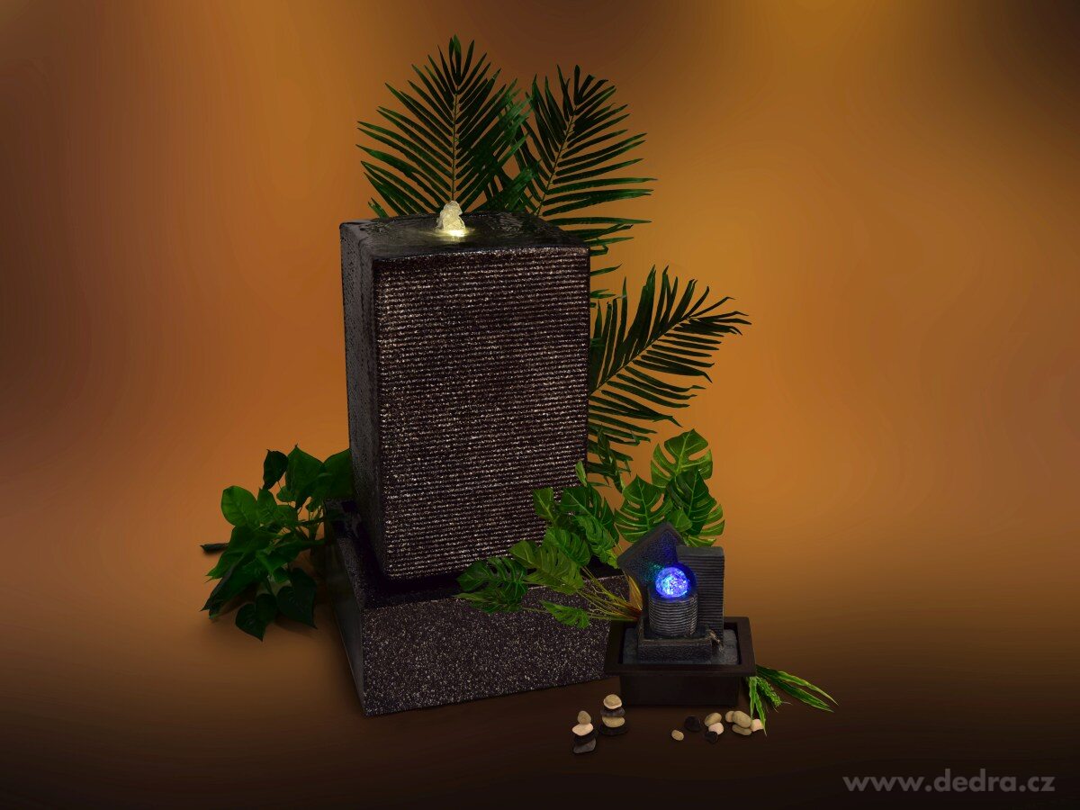 VELKÝ VODOTRYSK, dekorativní pokojová fontána, s LED osvětlením – náhled 3 | Grand Móda