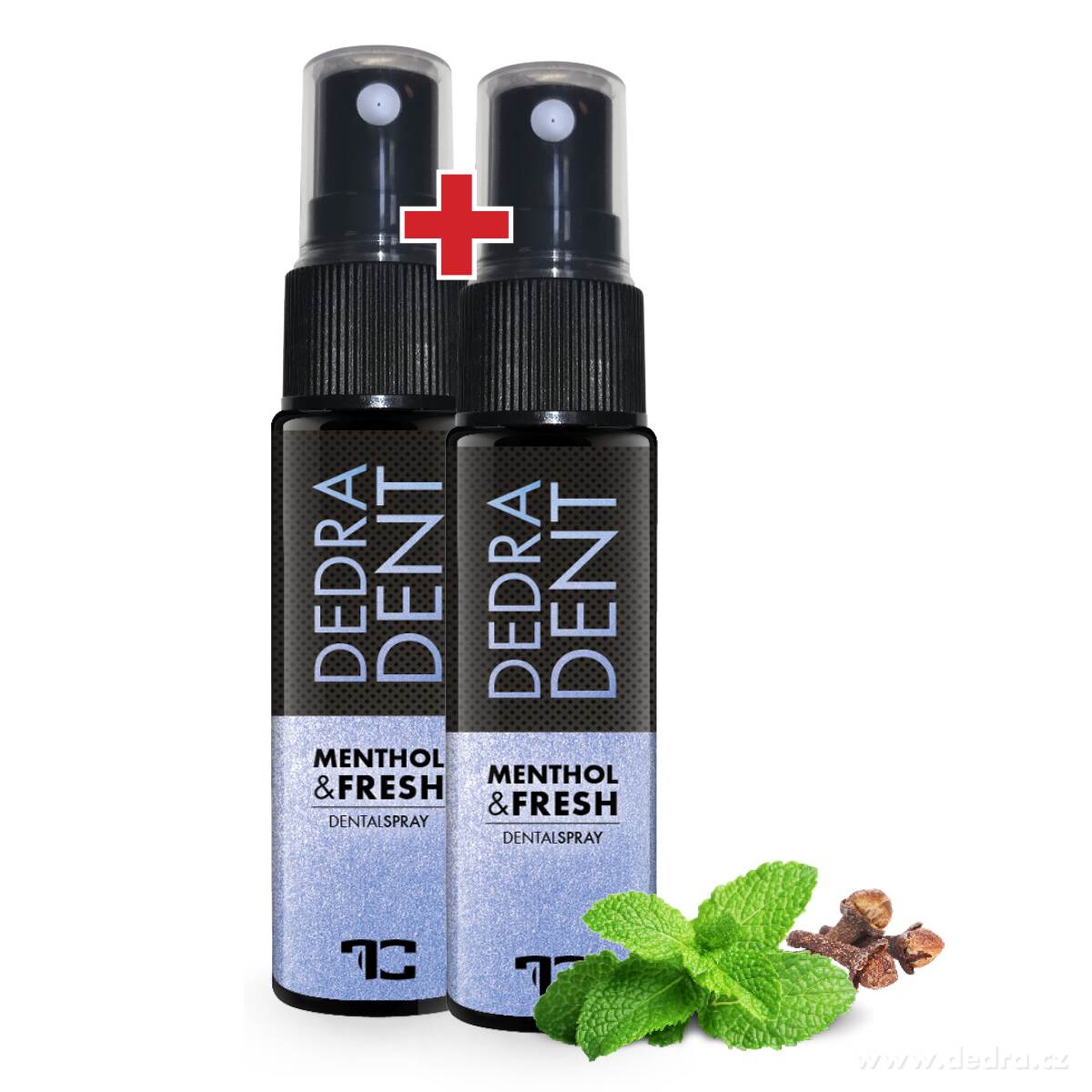 1+1 ZDARMA | DENT | p┼Ö├şrodn├ş bylinn├Ż ├║stn├ş sprej MENTHOL & FRESH s m├ítou, tymi├ínem & h┼Öeb├ş─Źkem | 2x 30 ml - hlavn├ş obr├ízek | ├Üstn├ş vody a spreje | Grand M├│da