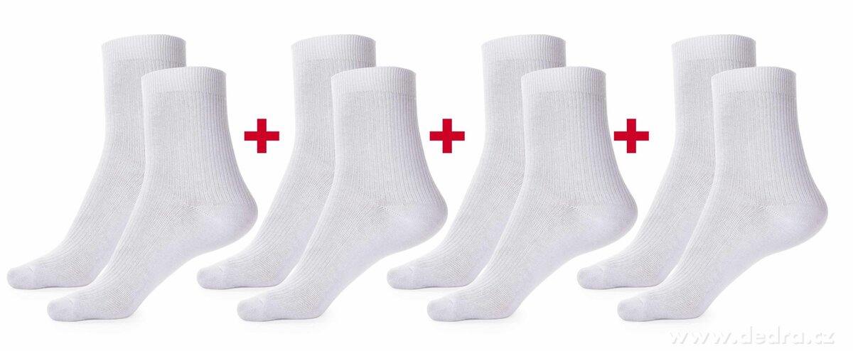 Sada 4 párů komfortních zdravotních ponožek