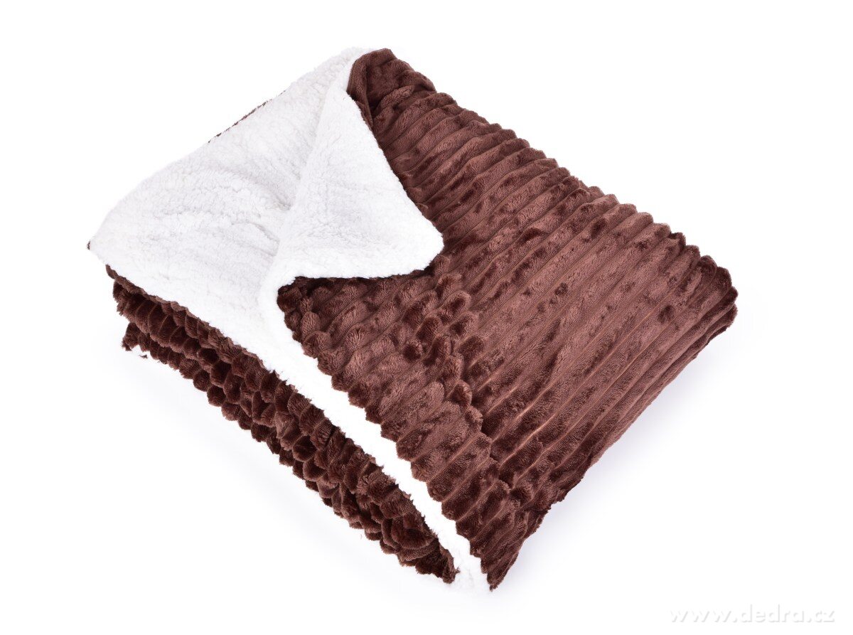 RELIEF LAGOON, luxusní dvouvrstvá přikrývka 150 × 200 cm, LAGOON VELVET & hebká beránčí imitace | Deky a přehozy | Grand Móda