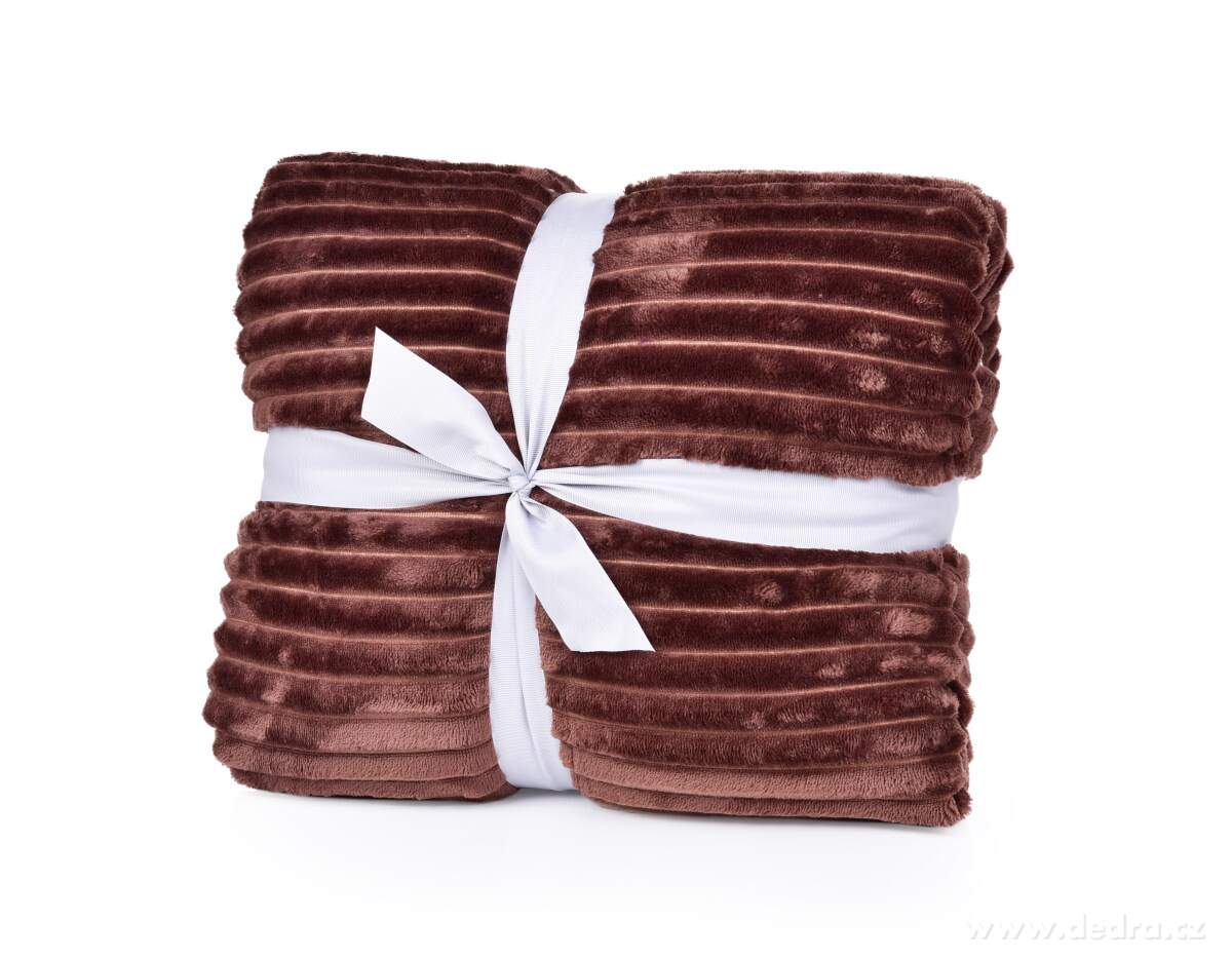 RELIEF LAGOON, luxusní dvouvrstvá přikrývka 150 × 200 cm, LAGOON VELVET & hebká beránčí imitace – náhled 2 | Grand Móda