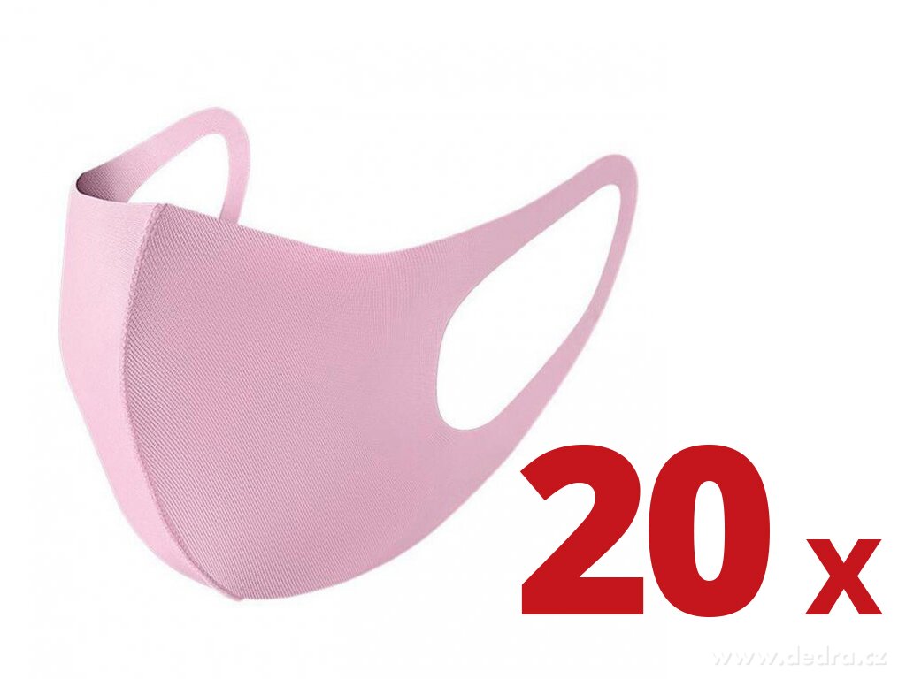 20 ks GUARD, obličejová rouška, pratelná z jemného neopren textilu – náhled 2 | Grand Móda