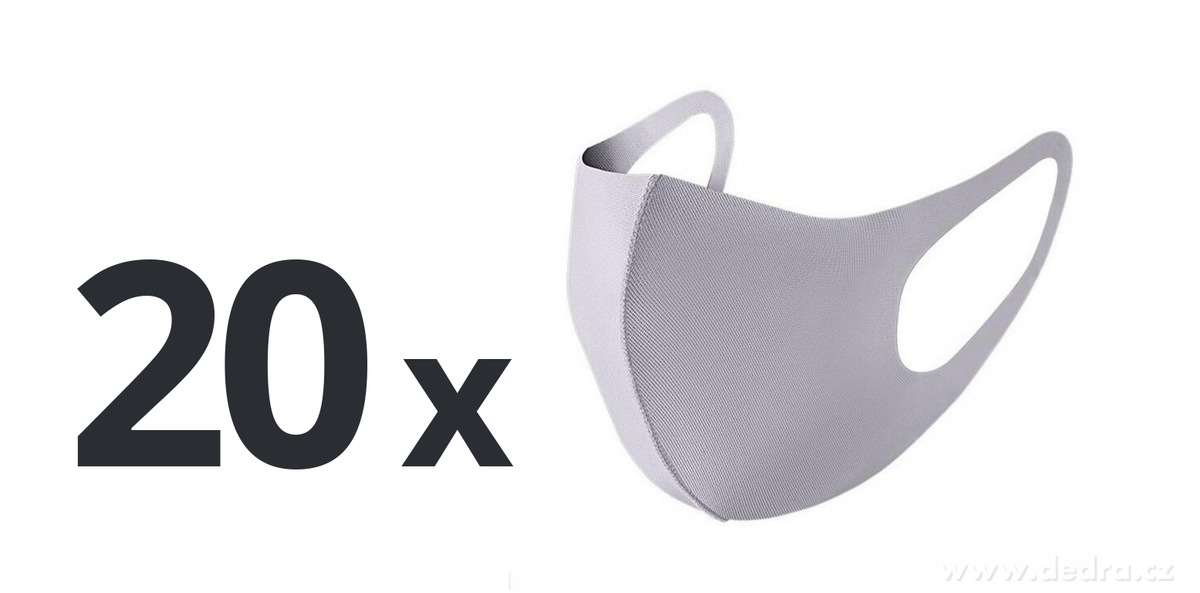 20 ks GUARD, obličejová rouška, pratelná z jemného neopren textilu | Multifunkční íátky a rouíky ­čŤí´ŞĆ | Grand Móda