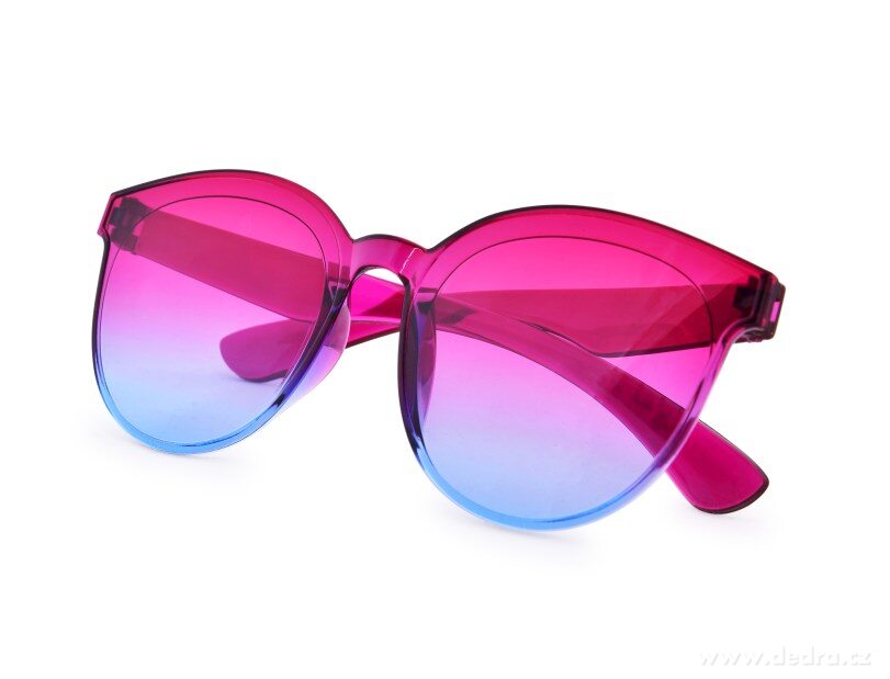 Duhové sluneční brýle, 100% UV ochrana, fuchsiovo modré, UV400 – náhled 2 | Grand Móda