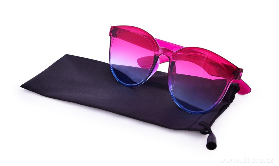 Duhové sluneční brýle, 100% UV ochrana, fuchsiovo modré, UV400 – náhled 4 | Grand Móda