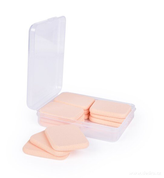 12 ks kosmetické houbičky na make-up v plastové krabičce – náhled 2 | Grand Móda