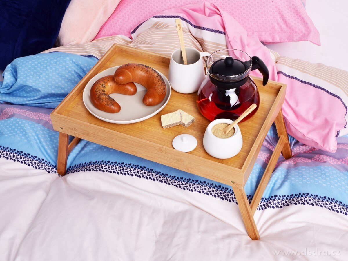 2v1 skládací podnos i stolek do postele i na gauč z bambusu GoEco® – náhled 3 | Grand Móda