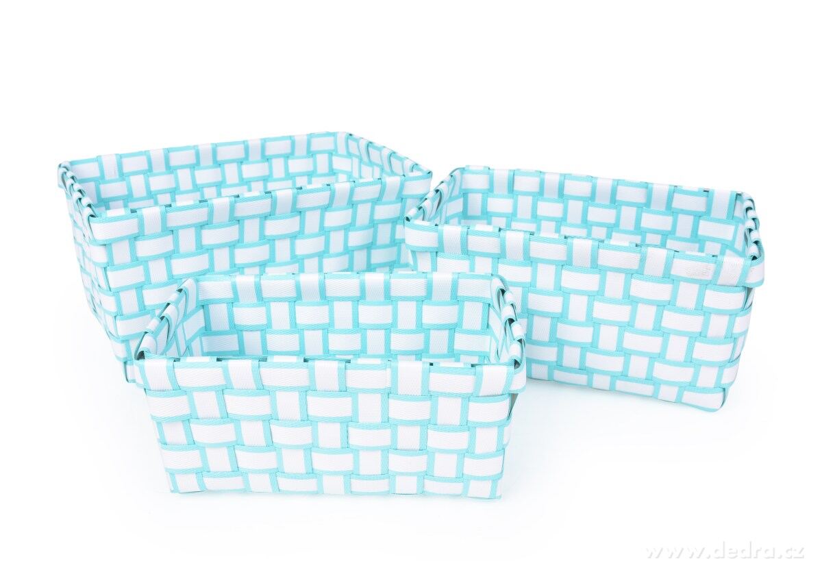 Sada 3 košíků z plastového výpletu | Organizéry a koííky | Grand Móda