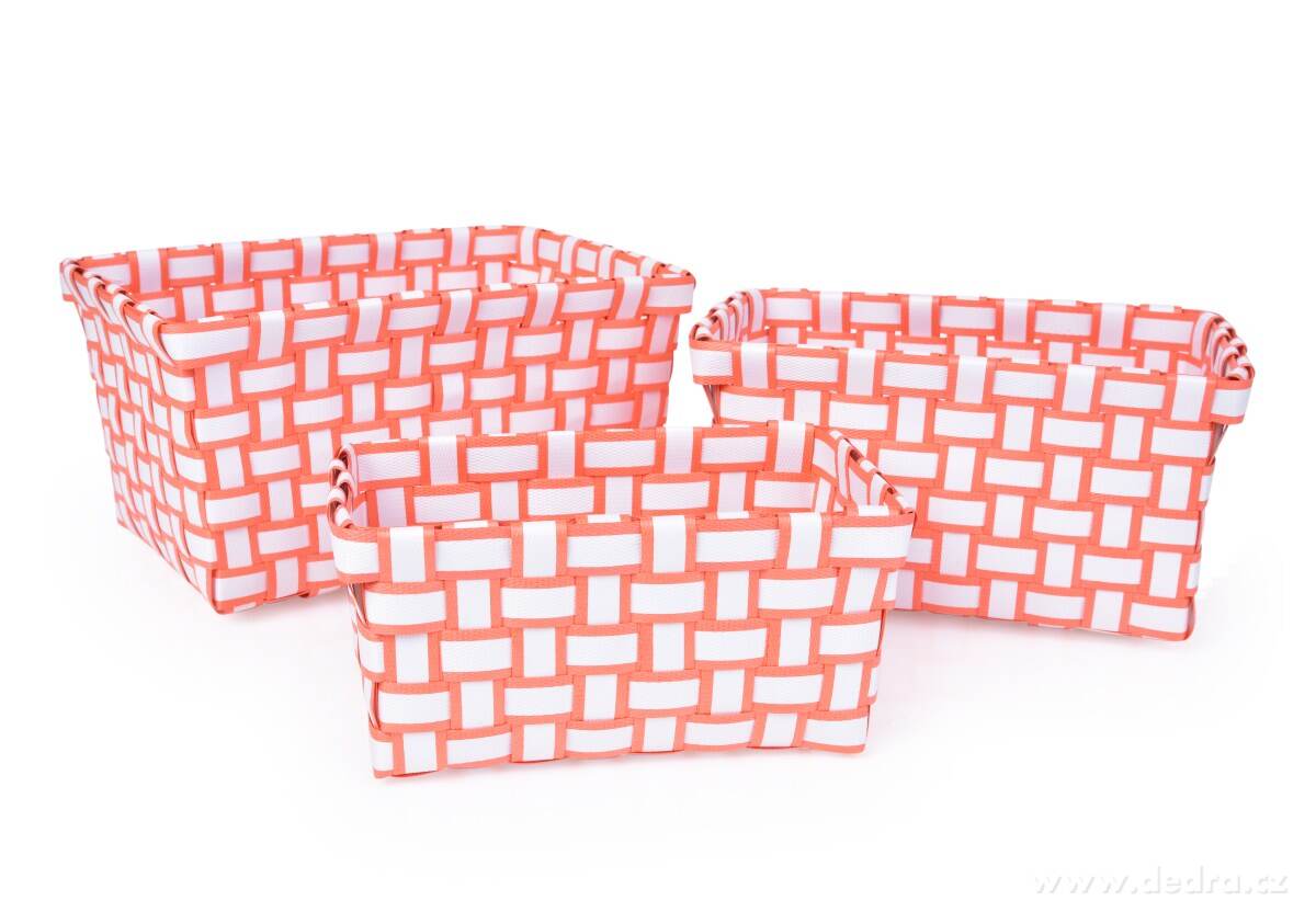 Sada 3 košíků z plastového výpletu | Organizéry a koííky | Grand Móda