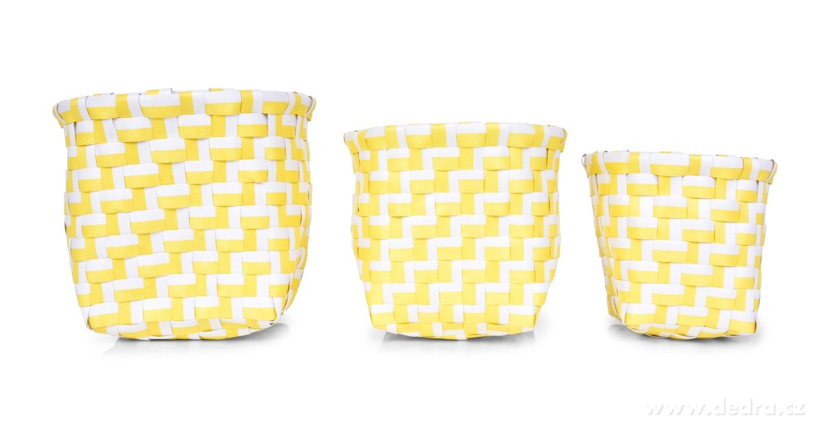 Sada 3 košíků z plastového výpletu – náhled 3 | Grand Móda