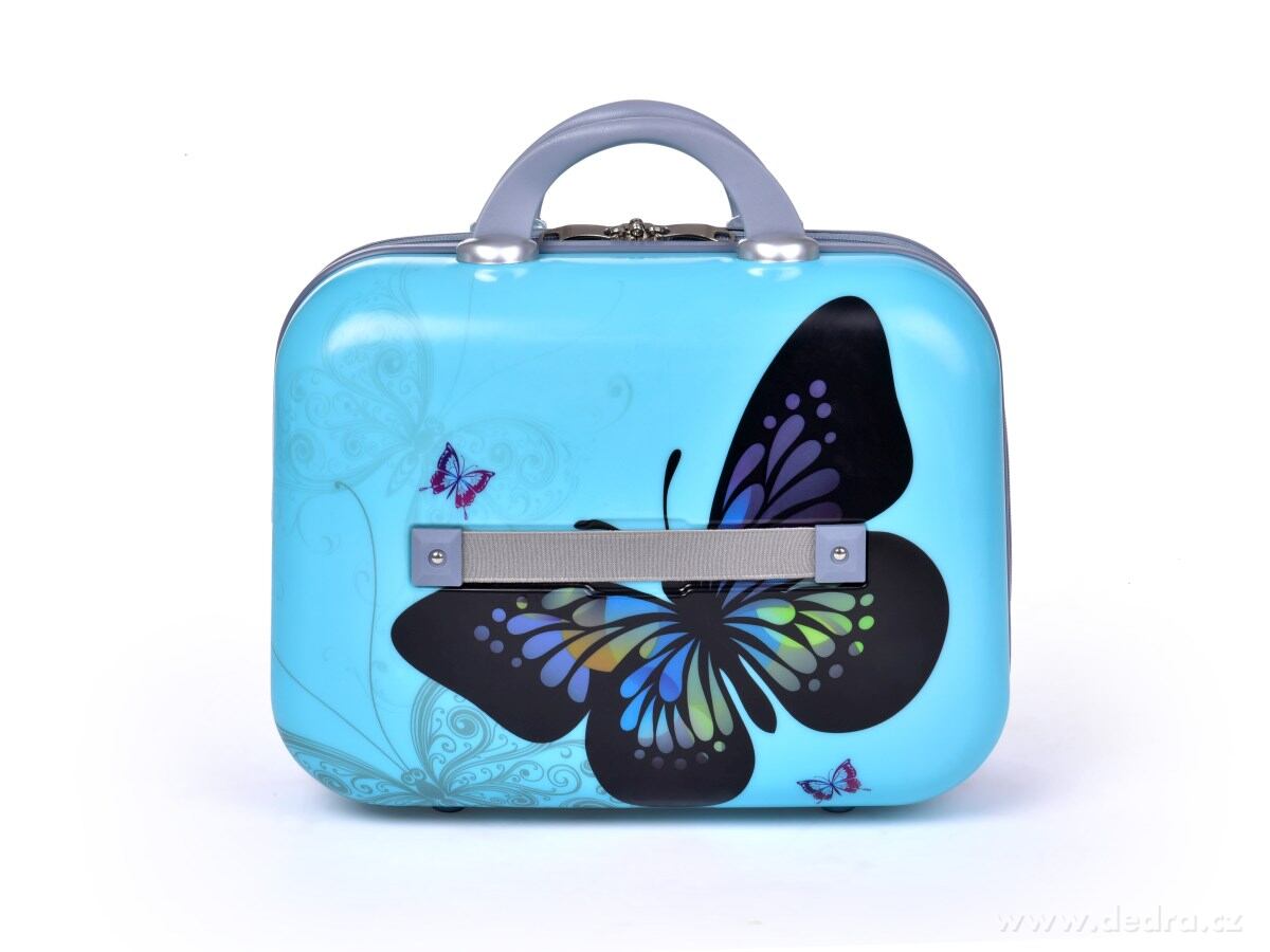 Kufr příruční větší, BLUE BUTTERFLY – náhled 2 | Grand Móda