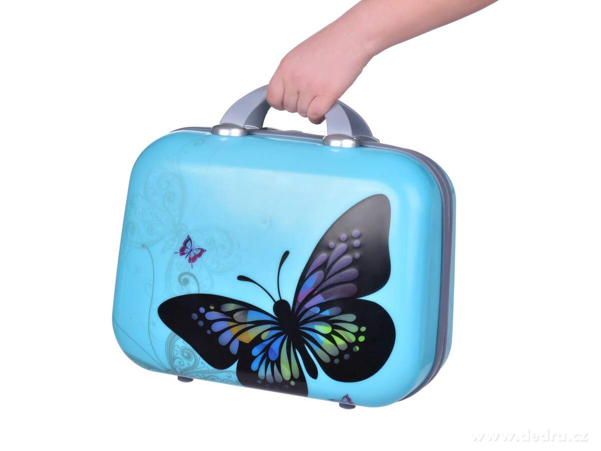 Kufr příruční větší, BLUE BUTTERFLY – náhled 4 | Grand Móda