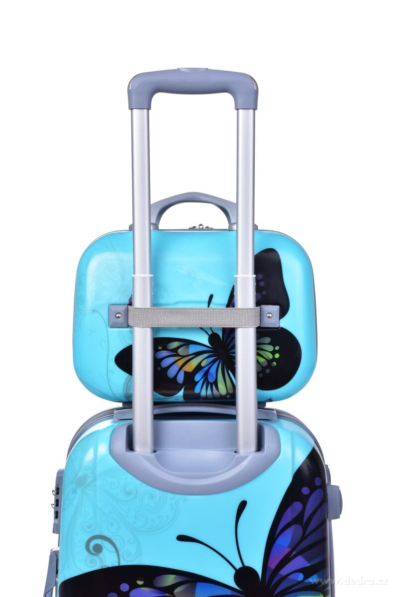 Kufr příruční větší, BLUE BUTTERFLY – náhled 5 | Grand Móda