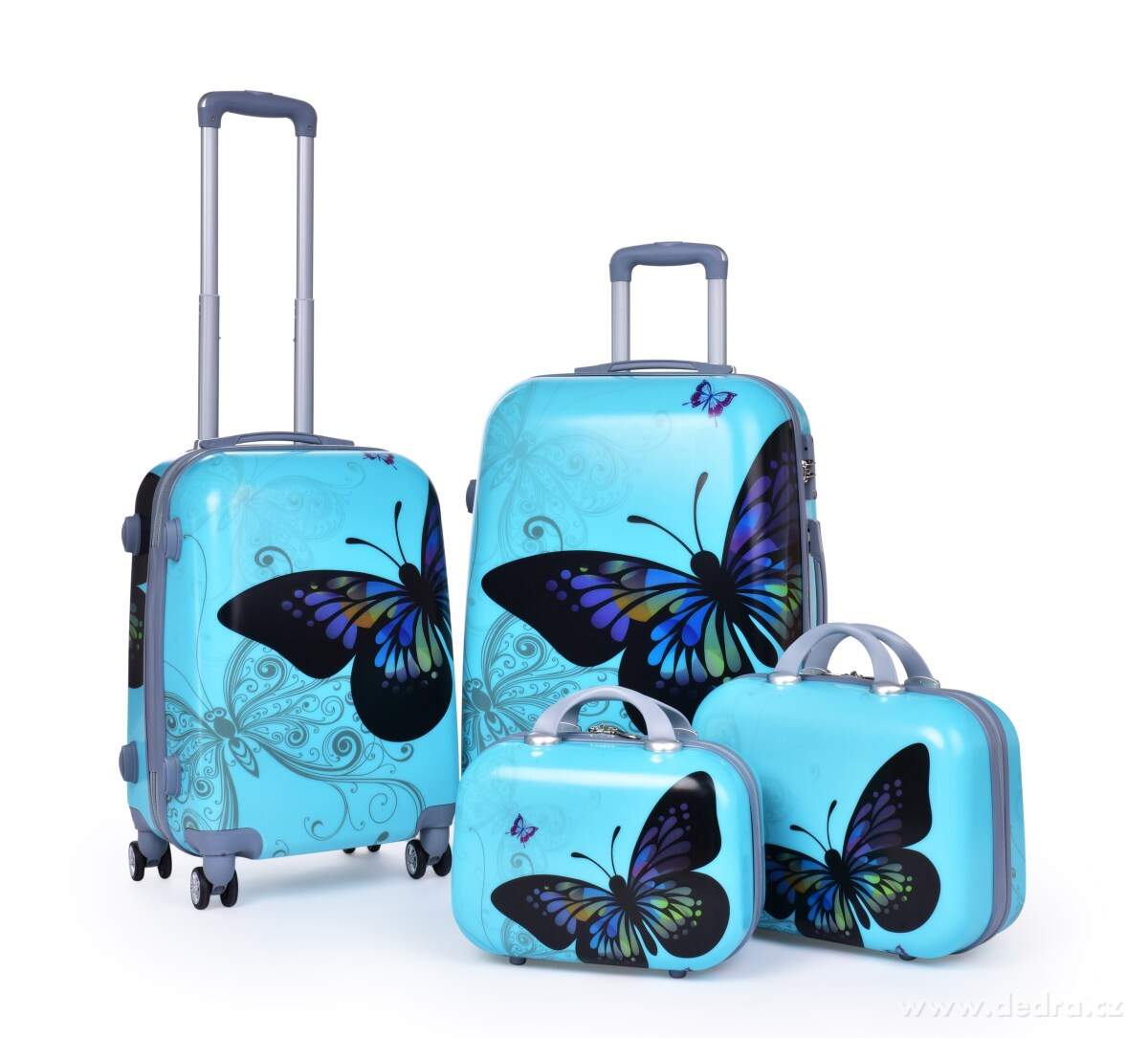 TSA kufr menší, BLUE BUTTERFLY – náhled 3 | Grand Móda
