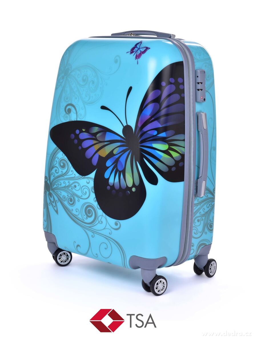TSA kufr střední, BLUE BUTTERFLY