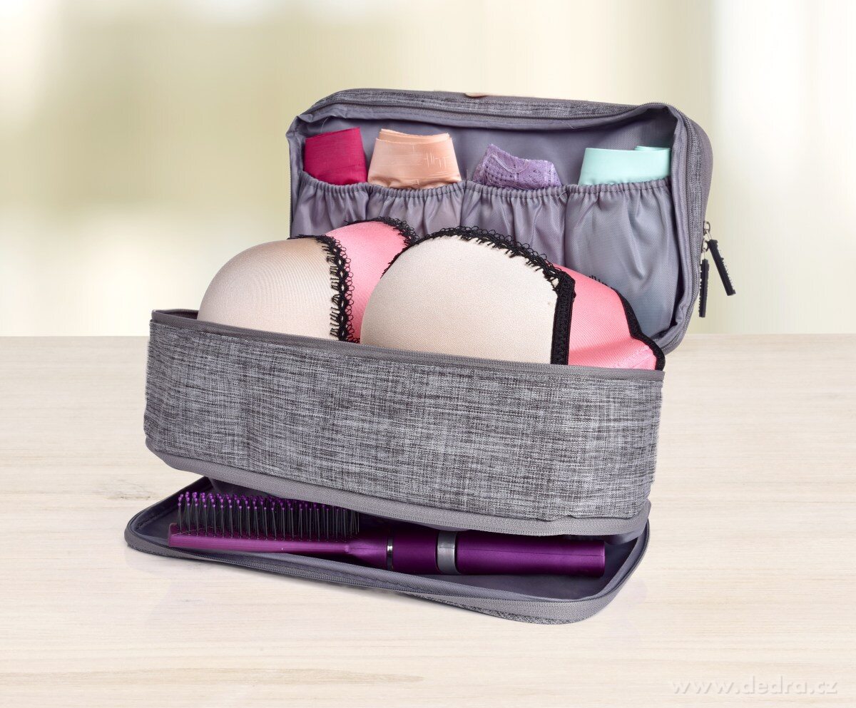 FC TRAVELLER, cestovní organizér 3patrový, na prádlo, ponožky & drobnosti, šedá melange – náhled 3 | Grand Móda