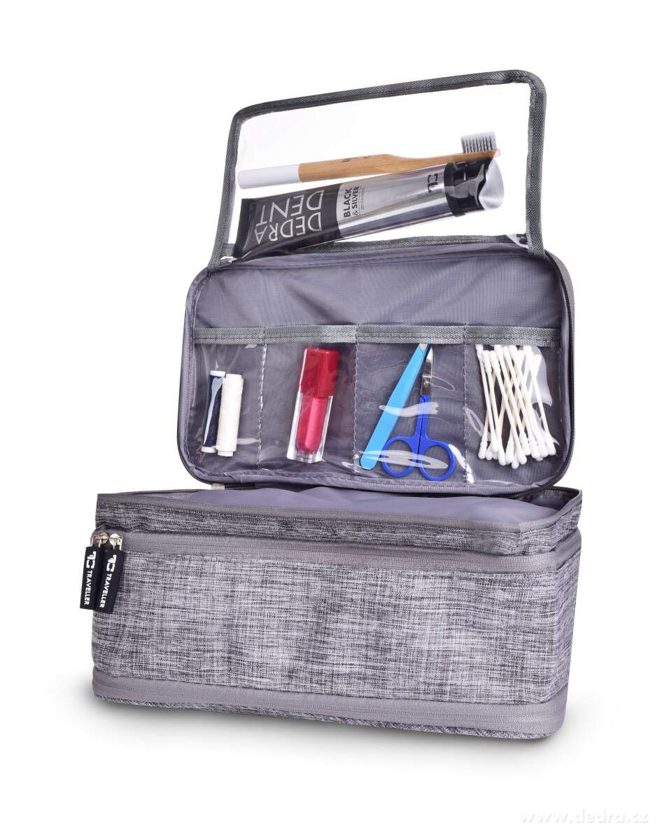 FC TRAVELLER, cestovní organizér 3patrový, na prádlo, ponožky & drobnosti, šedá melange – náhled 4 | Grand Móda