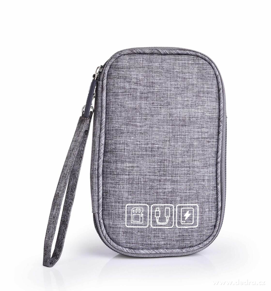 FC TRAVELLER, pouzdro na kabely & elektroniku, cestovní organizér na nabíječky & příslušenství, šedá melange | Organizéry a pouzdra | Grand Móda