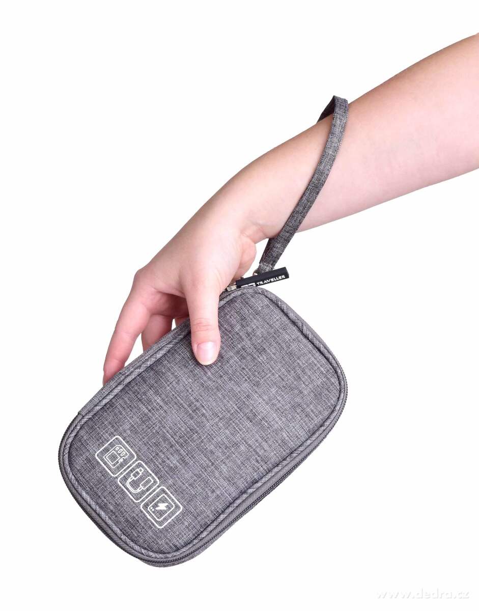 FC TRAVELLER, pouzdro na kabely & elektroniku, cestovní organizér na nabíječky & příslušenství, šedá melange – náhled 6 | Grand Móda