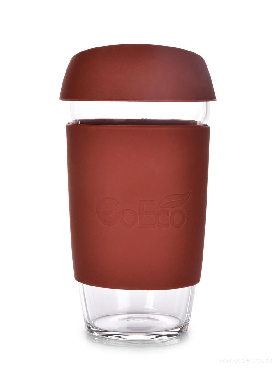 KELIMERO®, skleněný kelímek na kávu TO GO 500 ml, se silikonovým víčkem a manžetou | GoEco stolování | Grand Móda