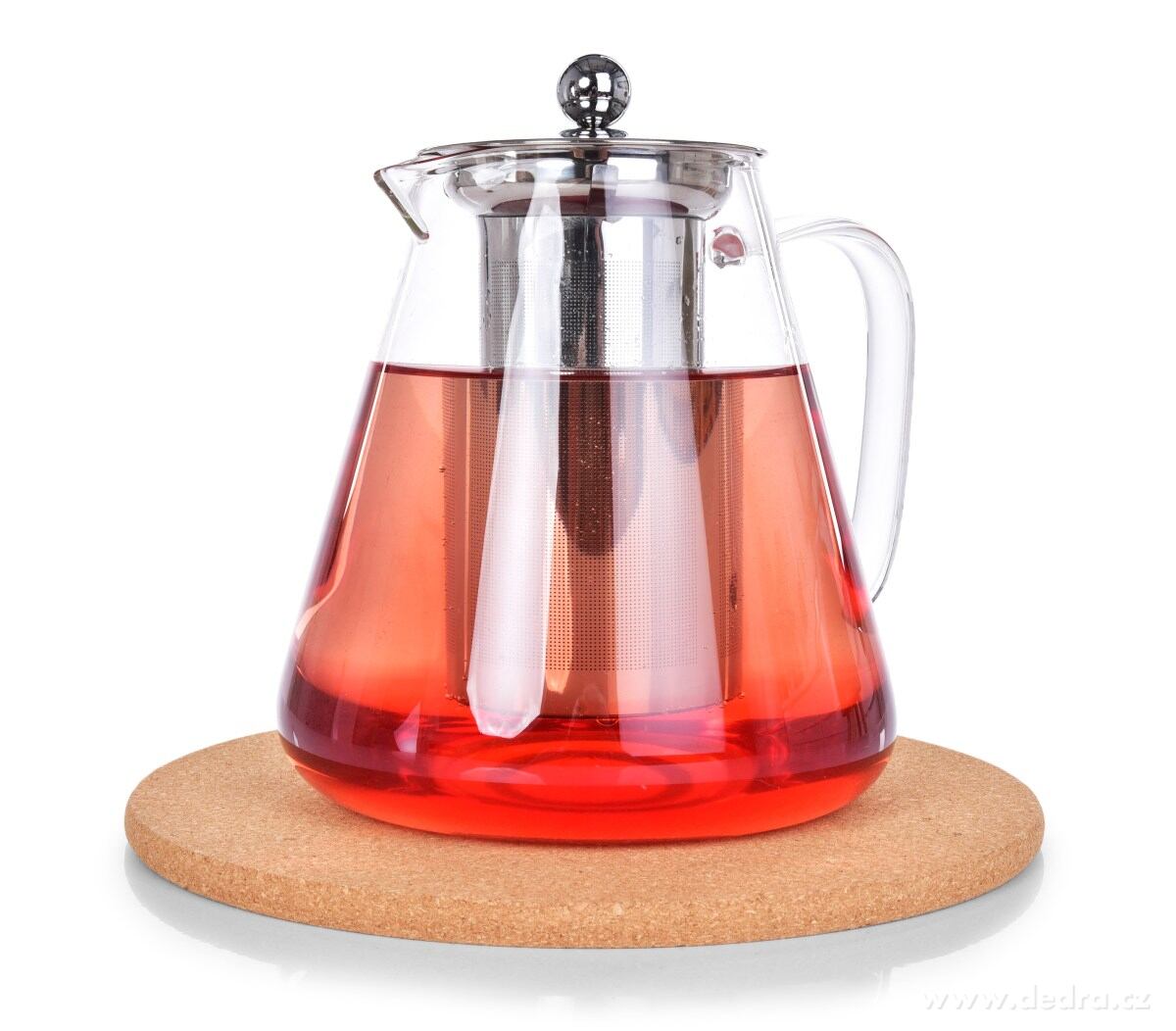 1700 ml skleněná konvice s nerezovým sítkem, BOROSIL GLASS – náhled 2 | Grand Móda