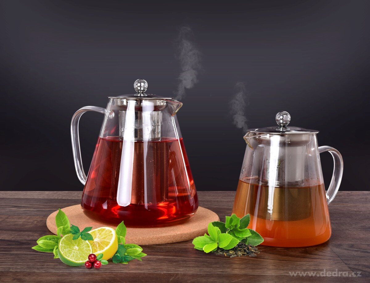 1700 ml skleněná konvice s nerezovým sítkem, BOROSIL GLASS – náhled 3 | Grand Móda