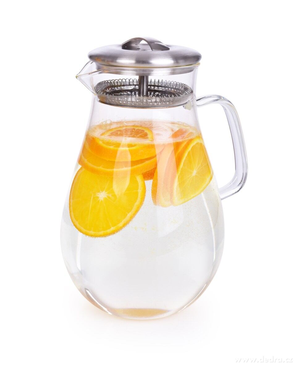 1, 9 L skleněný džbán z borosilikátového skla, s nerezovým víkem a pružinovým sítkem | GoEco® v kuchyni | Grand Móda