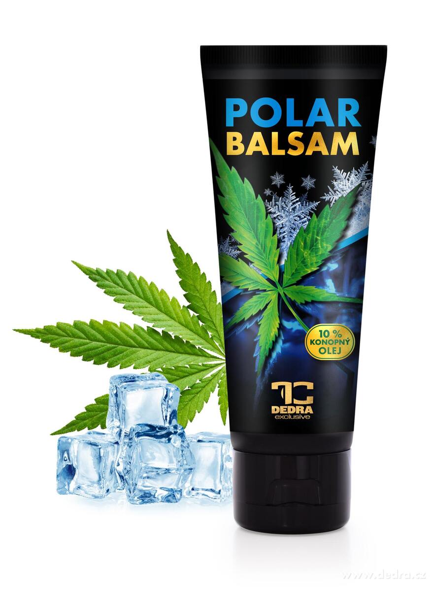 POLAR BALSAM, chladivý konopný balzám pro masáž pokožky při svalové únavě, 200 ml