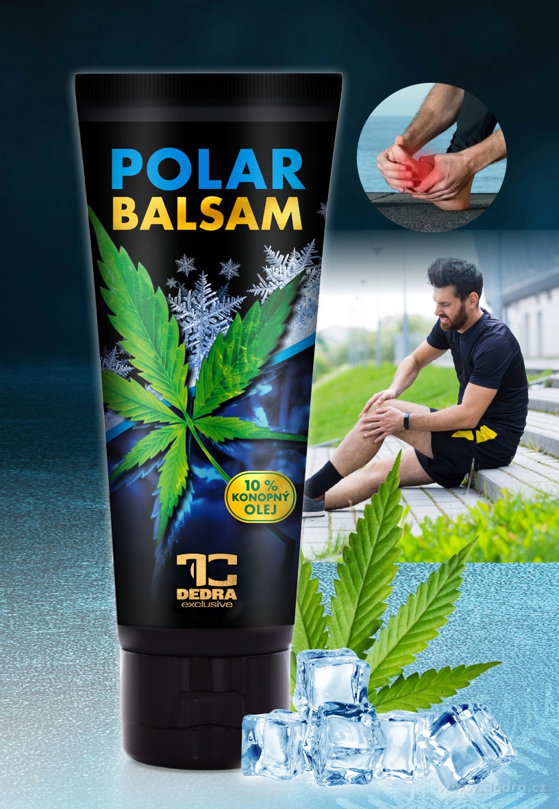 POLAR BALSAM, chladivý konopný balzám pro masáž pokožky při svalové únavě, 200 ml – náhled 3 | Grand Móda