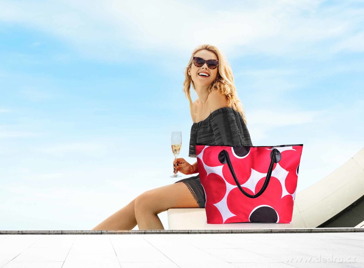 Velká taška na zip DAISY FLOWERS – náhled 3 | Grand Móda