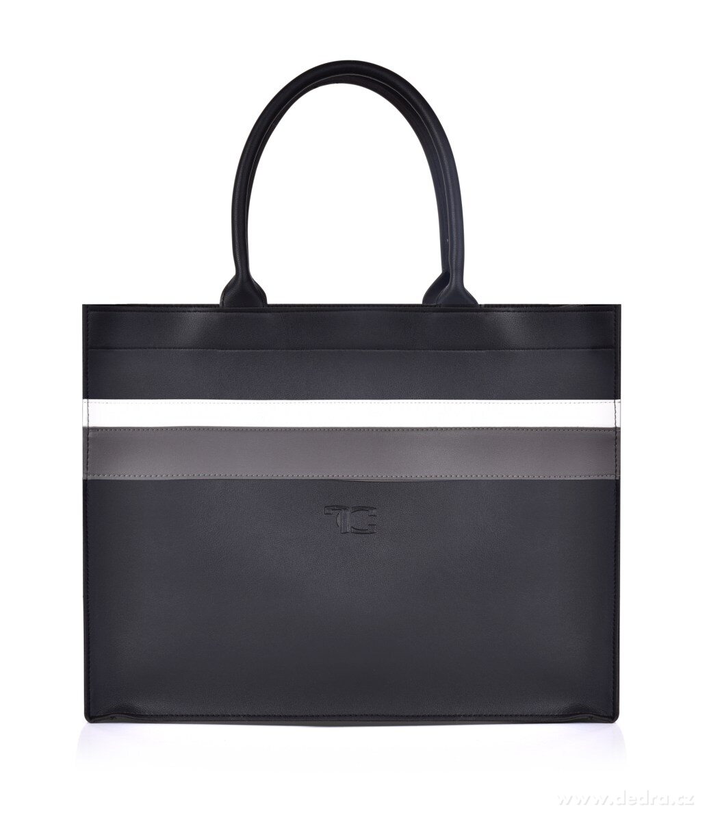 FC SHOPPER BAG elegantní taška s pruhy – náhled 2 | Grand Móda