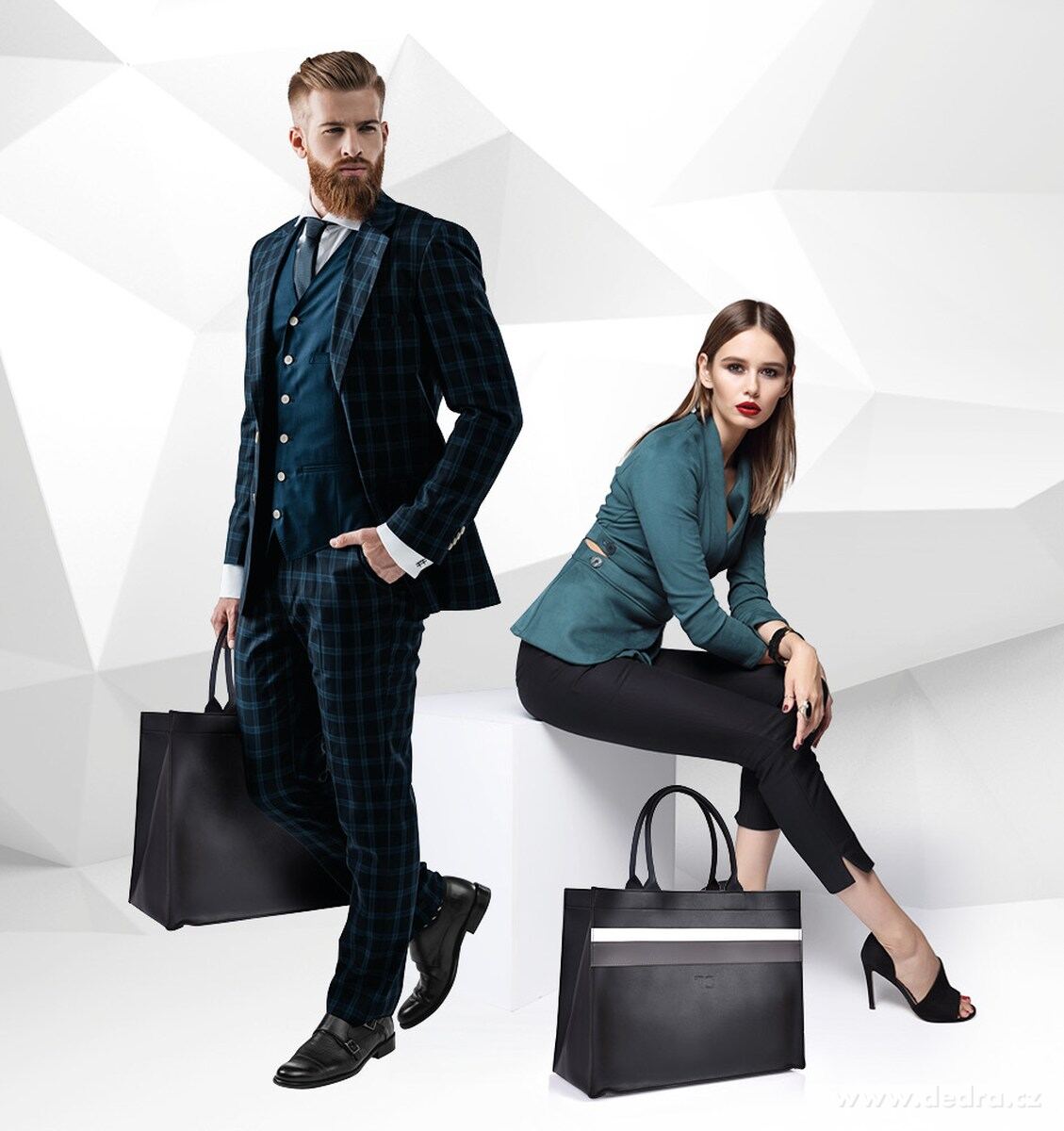 FC SHOPPER BAG elegantní taška s pruhy – náhled 3 | Grand Móda