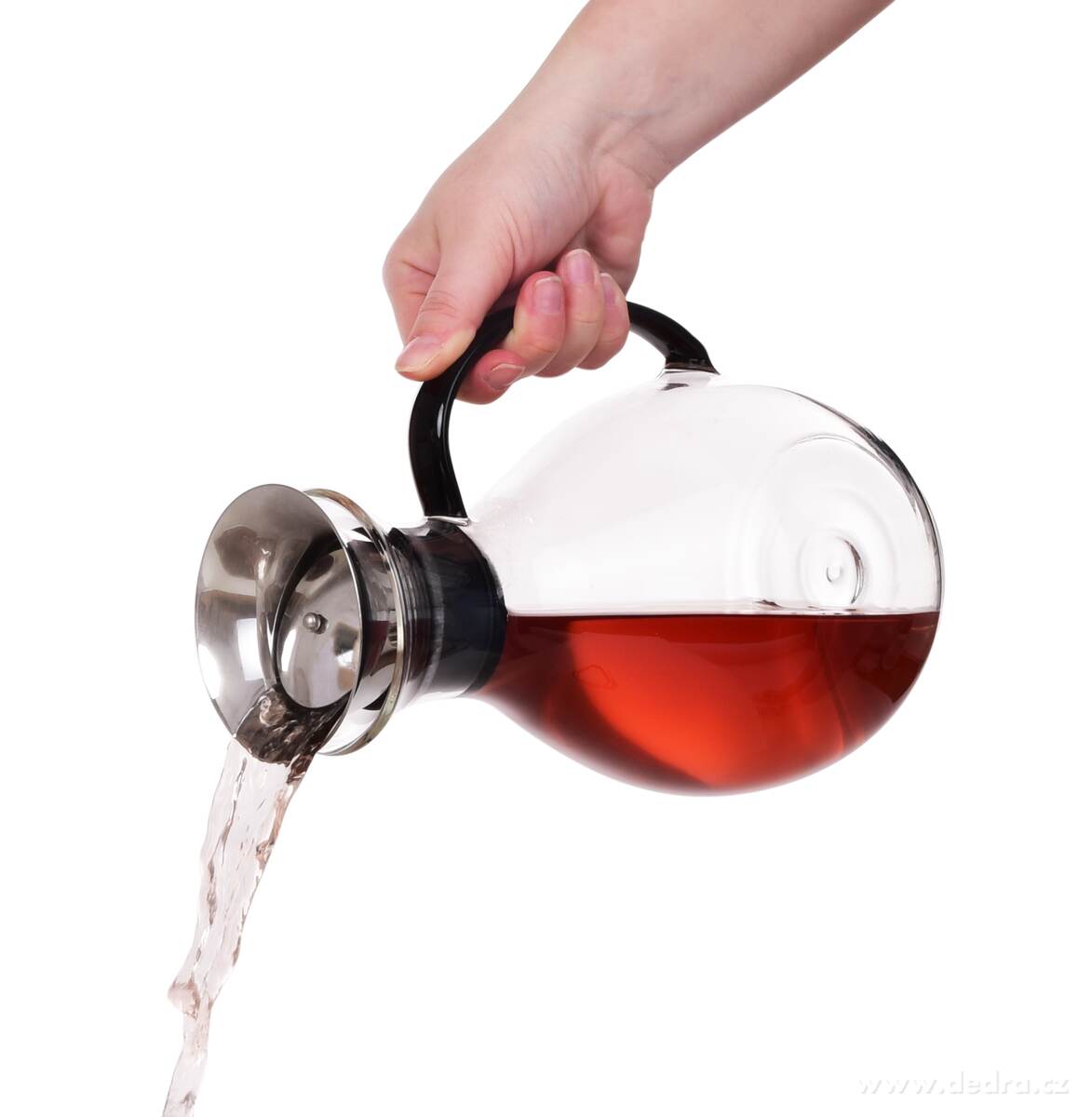 BOROSIL, karafa 1, 2 L z borosilikátového skla s nerezovou samo výklopnou zátkou – náhled 4 | Grand Móda