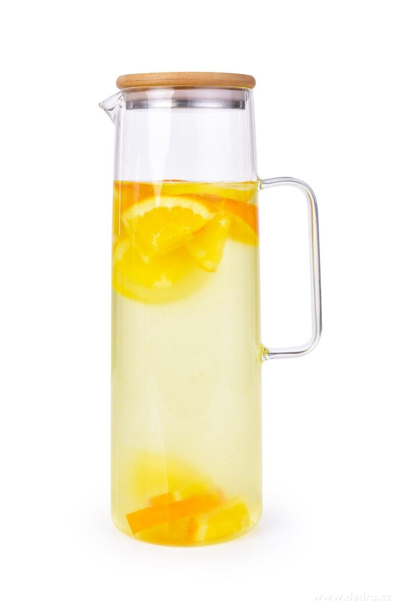 1, 6 L džbán z borosilikátového skla s bambusovým víkem, BOROSIL GLASS | GoEco® v kuchyni | Grand Móda